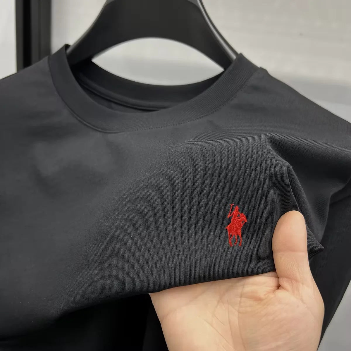 Men's Premium Cotton Pony Embroidery T-Shirt