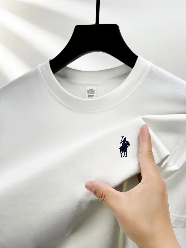 Men's Premium Cotton Pony Embroidery T-Shirt