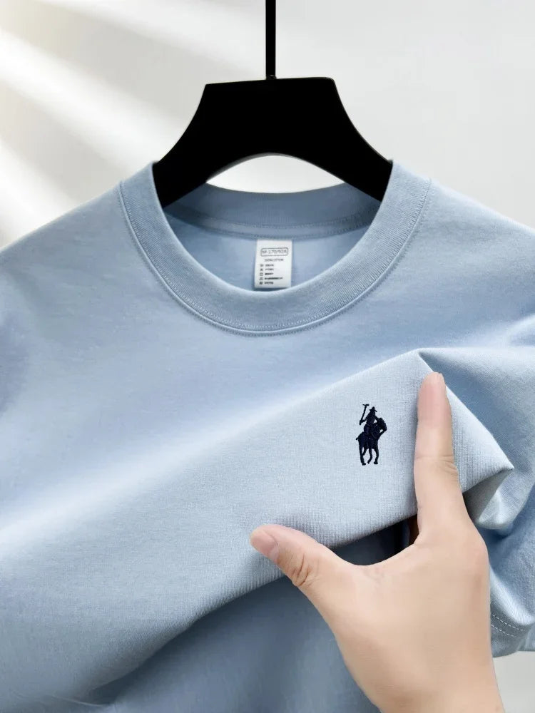 Men's Premium Cotton Pony Embroidery T-Shirt