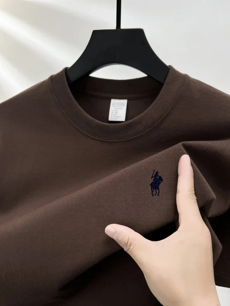 Men's Premium Cotton Pony Embroidery T-Shirt