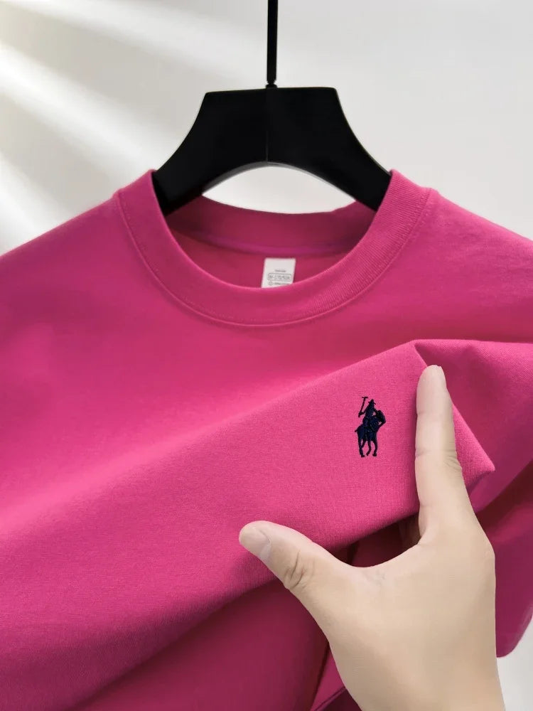 Men's Premium Cotton Pony Embroidery T-Shirt