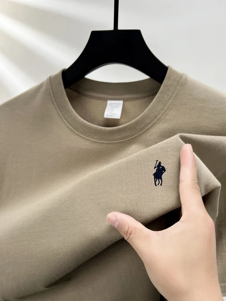 Men's Premium Cotton Pony Embroidery T-Shirt