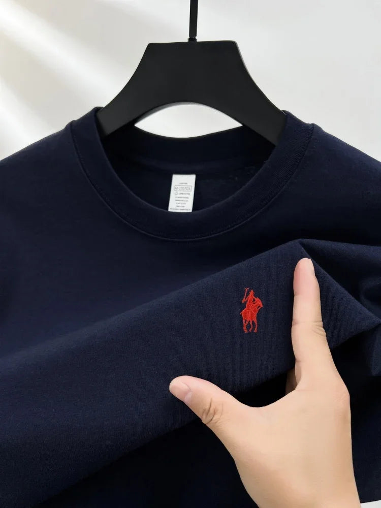 Men's Premium Cotton Pony Embroidery T-Shirt