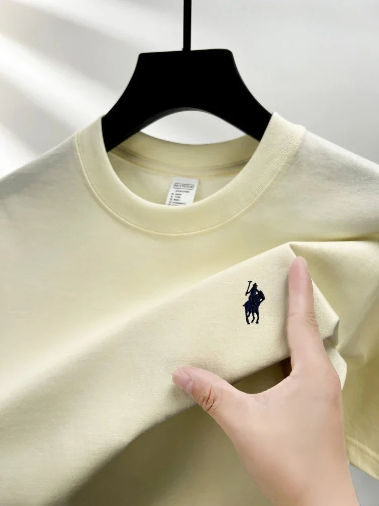 Men's Premium Cotton Pony Embroidery T-Shirt