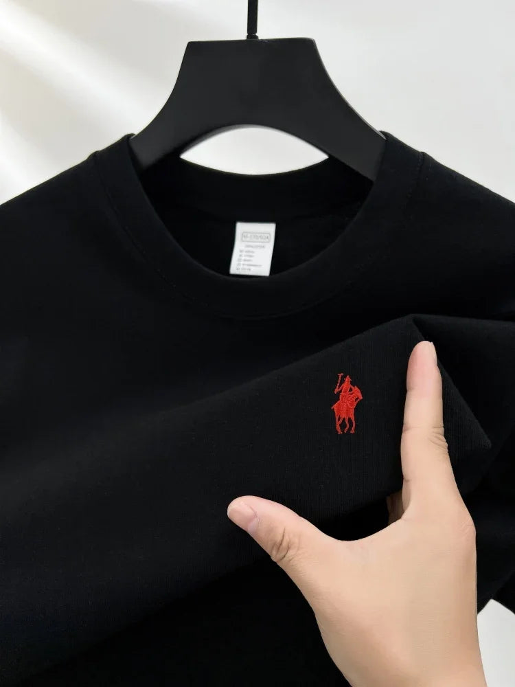 Men's Premium Cotton Pony Embroidery T-Shirt