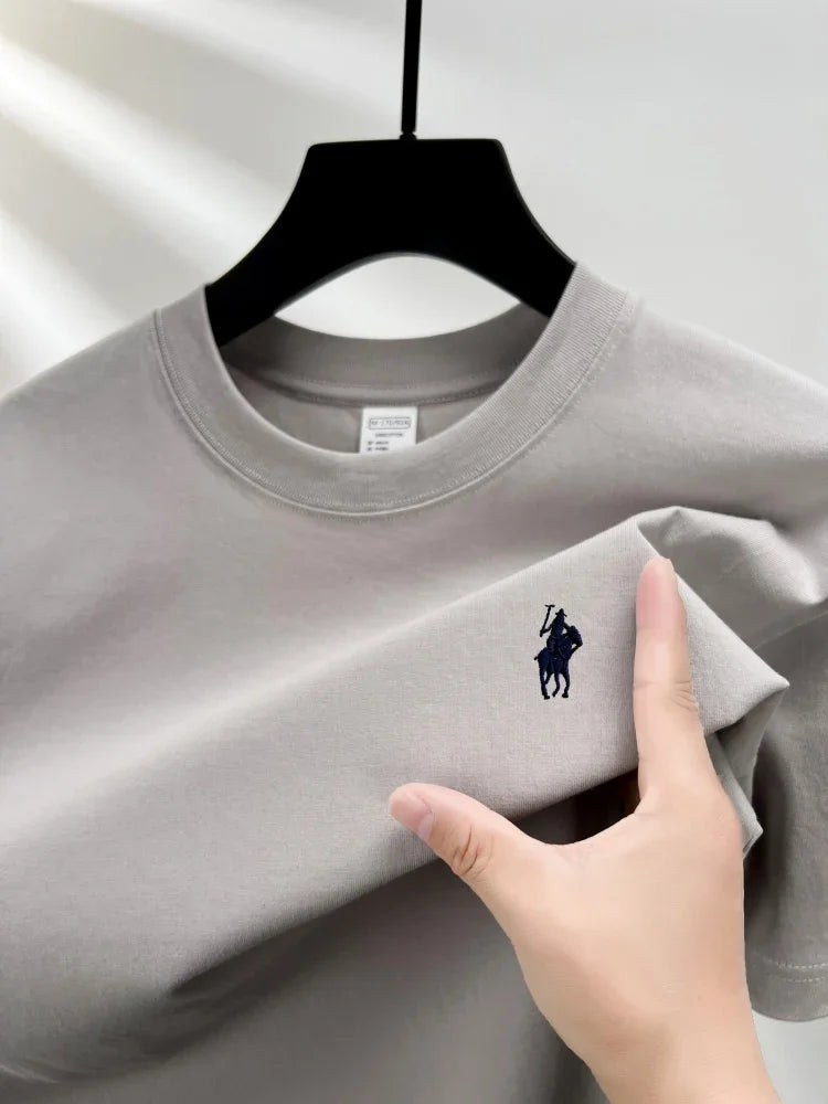 Men's Premium Cotton Pony Embroidery T-Shirt