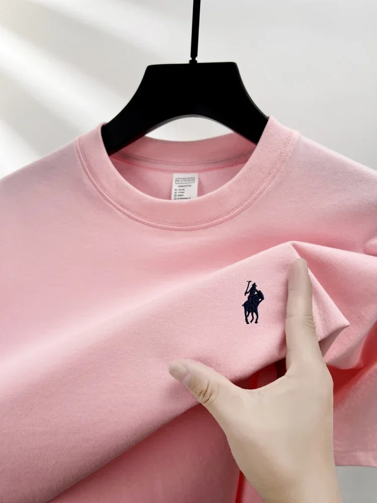Men's Premium Cotton Pony Embroidery T-Shirt