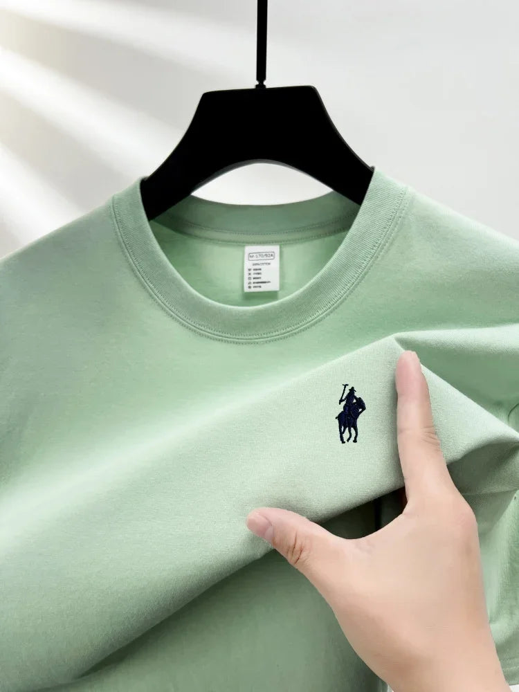 Men's Premium Cotton Pony Embroidery T-Shirt