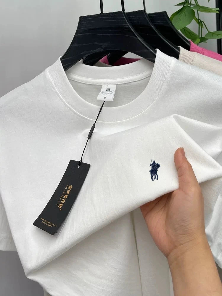 Men's Premium Cotton Pony Embroidery T-Shirt
